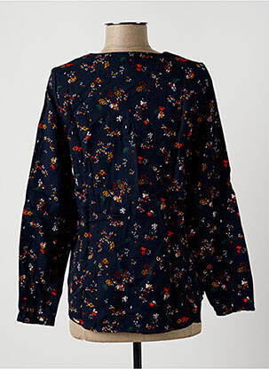 Blouse imprimé fleurs manches longues bleu LA FIANCEE DU MEKONG femme
