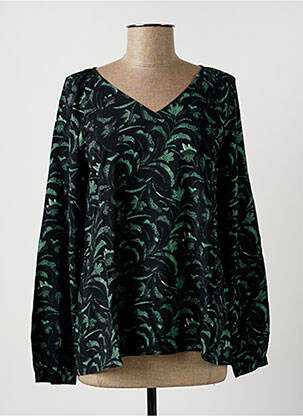 Blouse imprimé fantaisie manches longues vert LA FIANCEE DU MEKONG femme