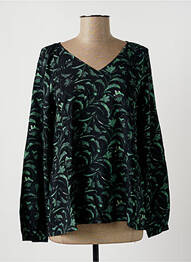 Blouse imprimé fantaisie manches longues vert LA FIANCEE DU MEKONG femme