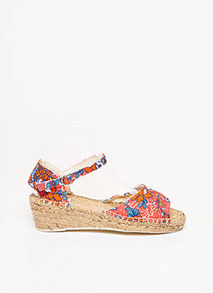 Espadrilles tissage toile talon de 4 à 6cm rouge LA FIANCEE DU MEKONG femme