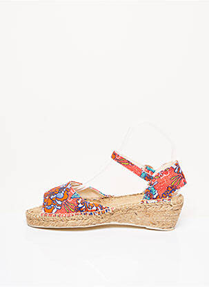 Espadrilles tissage toile talon de 4 à 6cm rouge LA FIANCEE DU MEKONG femme