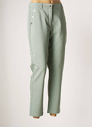 Pantalon droit vert SIGNATURE pour femme