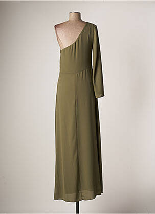 Robe longue manches longues manches longues vert CARLA MONTANARINI femme