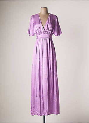 Robe longue violet ANGELA DAVIS pour femme