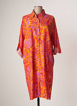 Robe mi-longue orange MAX-VOLMARY pour femme