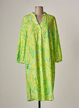 Robe mi-longue vert MAX-VOLMARY pour femme