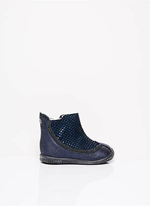Bottines/boots semelle amovible talon compensé bleu IKKS fille