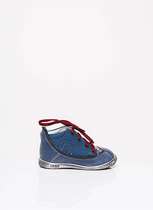 Bottillons tissage satiné talon compensé bleu IKKS enfant