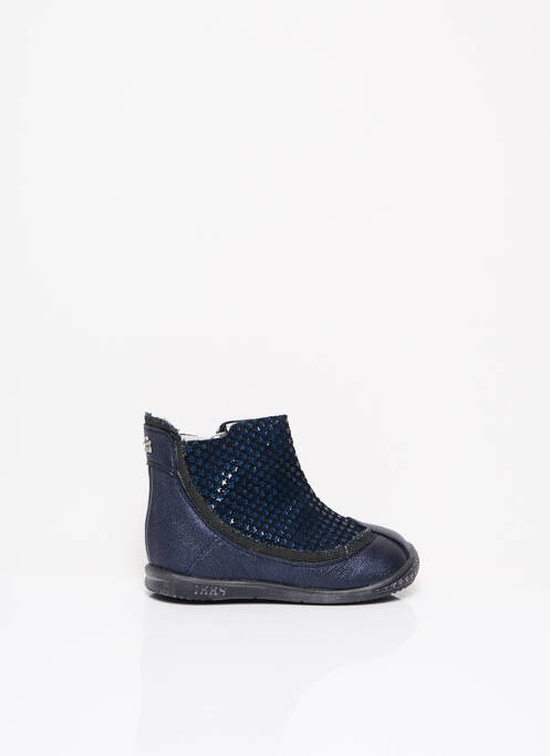 Bottines/boots semelle amovible talon compensé bleu IKKS fille