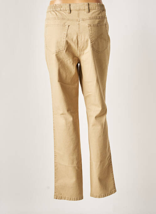 Jeans coupe slim beige ADELINA BY SCHEITER pour femme