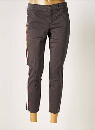 Pantacourt stretch taille normale gris HOPPY femme