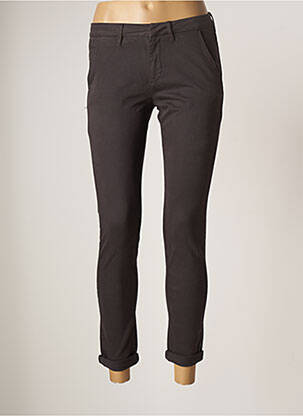 Pantalon 7/8 stretch taille basse gris REIKO femme
