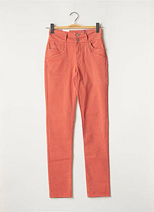Jeans coupe slim orange KANOPE pour femme