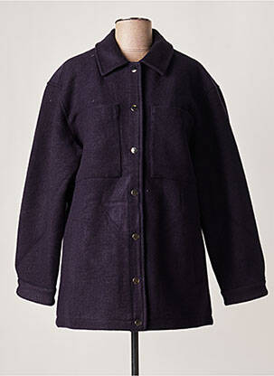 Manteau court coupe droite sans capuche bleu SPARKZ femme