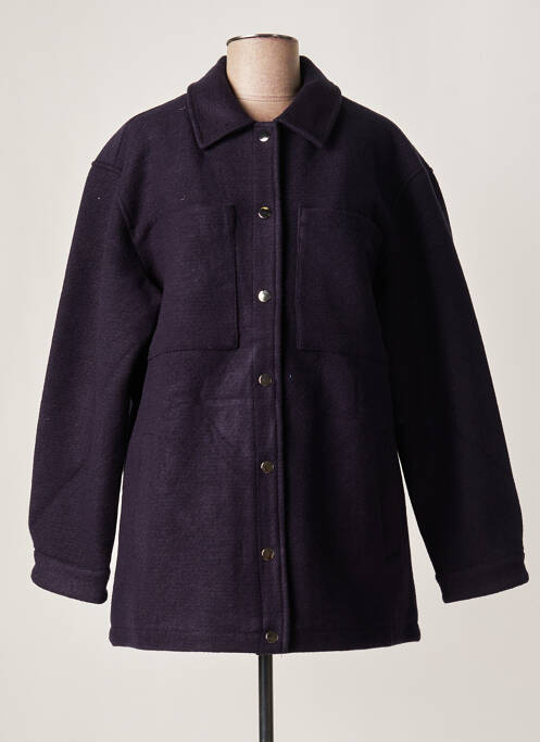 Manteau court coupe droite sans capuche bleu SPARKZ femme