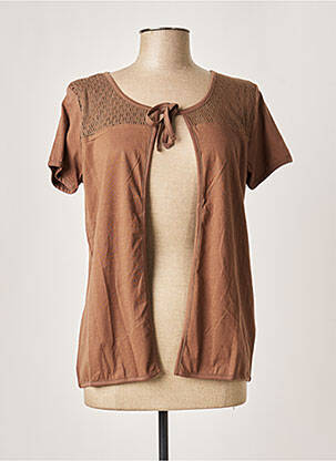 Gilet manches courtes manches courtes marron 3 SUISSES femme
