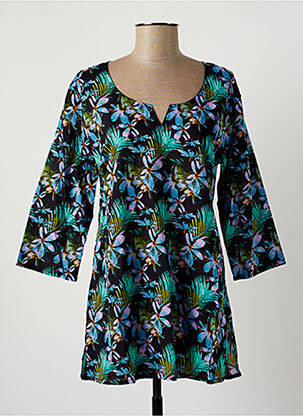 Robe courte manches 3/4 manches 3/4 bleu LA FIANCEE DU PIRATE femme