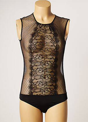 Body lingerie légère et transparente noir VALEGE femme