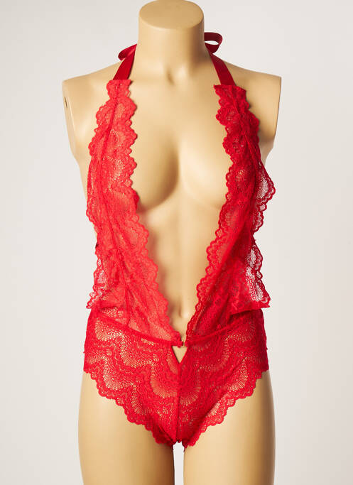 Body lingerie rouge VALEGE pour femme