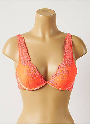 Soutien-gorge effet matière satinée haut soutien-gorge push-up orange VALEGE femme