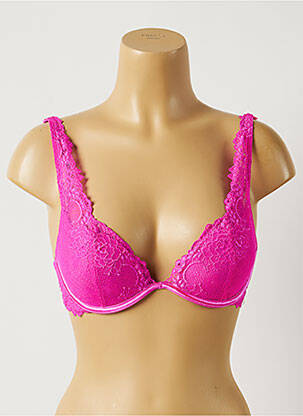 Soutien-gorge effet matière satinée haut soutien-gorge push-up rose VALEGE femme