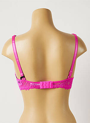 Soutien-gorge effet matière satinée haut soutien-gorge push-up rose VALEGE femme