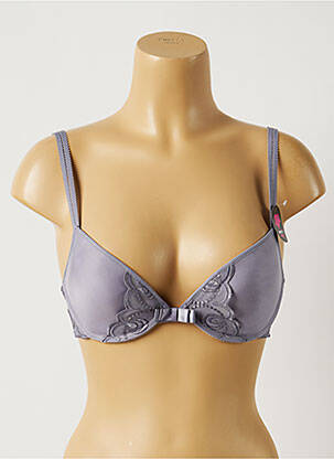 Soutien-gorge effet matière satinée haut soutien-gorge push-up gris PASSIONATA femme