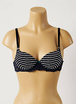 Soutien-gorge effet matière satinée haut soutien-gorge moulé bleu PASSIONATA femme