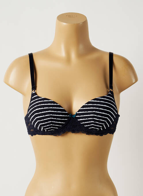 Soutien-gorge effet matière satinée haut soutien-gorge moulé bleu PASSIONATA femme