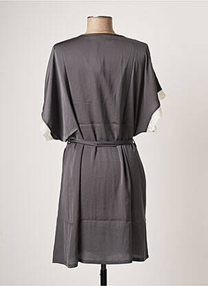 Déshabillé effet matière satinée gris VALEGE femme