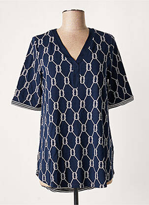 T-shirt imprimé fantaisie manches courtes bleu OLSEN femme