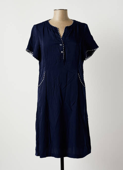 Robe mi-longue bleu SATURNE pour femme