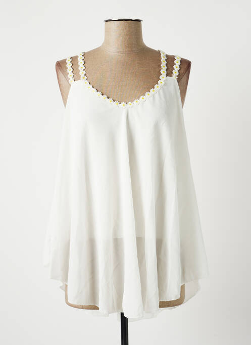 Top blanc LAGON BLEU pour femme