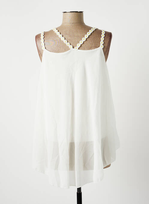 Top blanc LAGON BLEU pour femme