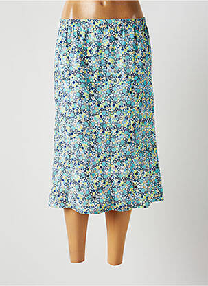 Jupe mi-longue taille normale bleu GRIFFON femme