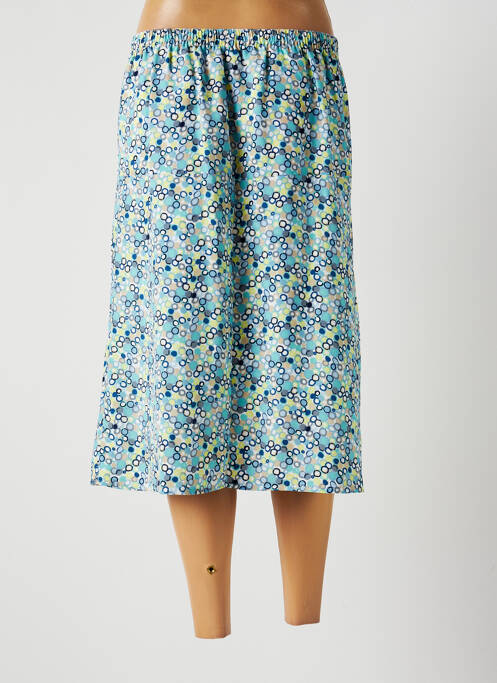 Jupe mi-longue bleu GRIFFON pour femme