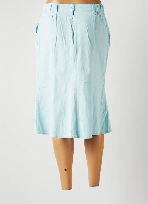 Jupe mi-longue bleu S.QUISE pour femme