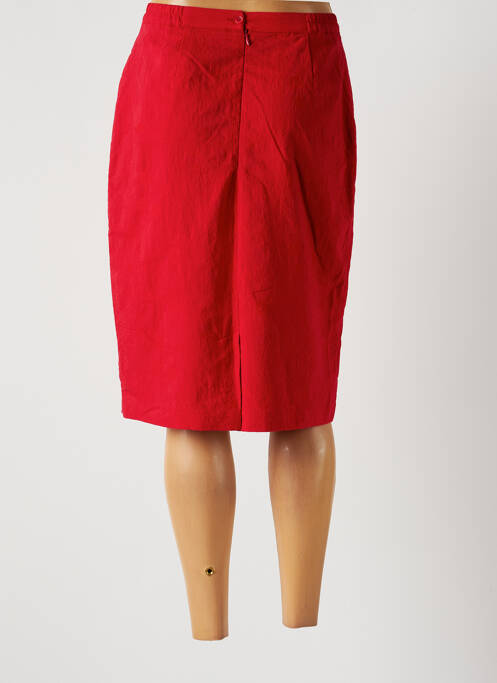 Jupe mi-longue rouge GRIFFON pour femme
