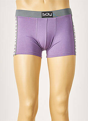 Boxer violet SOY pour homme