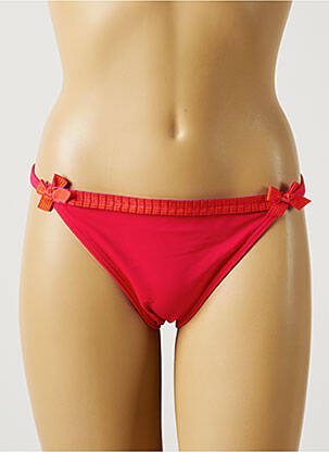 Bas de maillot de bain effet matière satinée bikini rose WONDERBRA femme