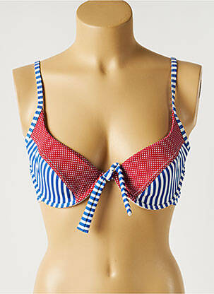 Haut de maillot de bain stretch haut soutien-gorge emboitant bleu ROSE POMME femme