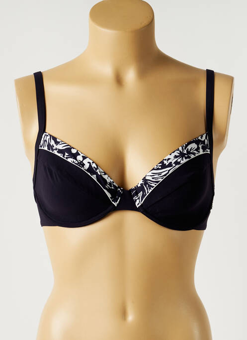 Haut de maillot de bain stretch haut soutien-gorge emboitant bleu SLOGGI femme