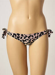 Bas de maillot de bain effet matière satinée bikini beige LOVE STORIES femme