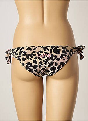 Bas de maillot de bain effet matière satinée bikini beige LOVE STORIES femme