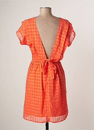 Robe courte manches courtes manches courtes orange I.CODE (By IKKS) femme