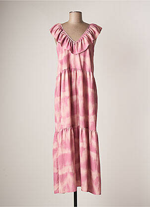 Robe longue rose GRACE & MILA pour femme