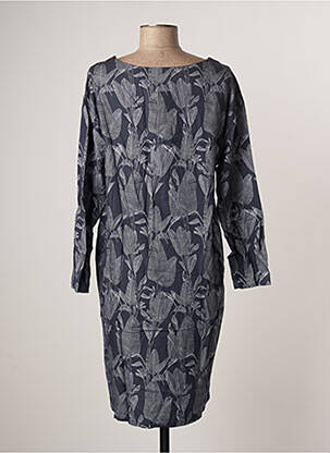 Robe mi-longue manches 3/4 manches 3/4 bleu HARRIS WILSON femme