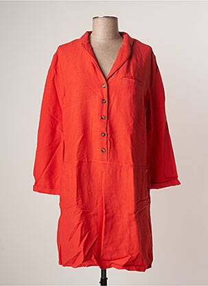 Robe courte manches 3/4 manches 3/4 orange HARRIS WILSON femme