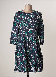 Robe courte manches 3/4 manches 3/4 bleu CUISSE DE GRENOUILLE femme