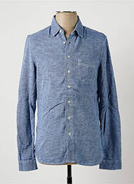 Chemise manches longues poches poitrine bleu PEARLY KING homme